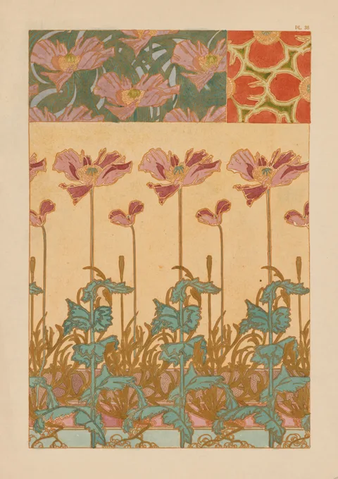 Alfons Maria Mucha, Documents Decoratifs:  Oriental Poppies