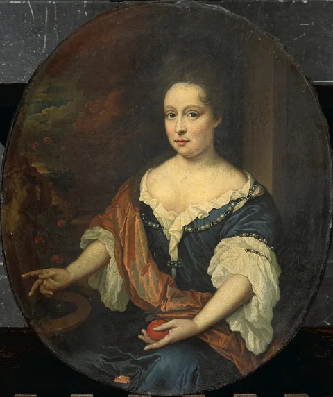 Jan van Haensbergen, Portrait of Judith Allijn (died 1702), Wife of Harmen Lijnslager