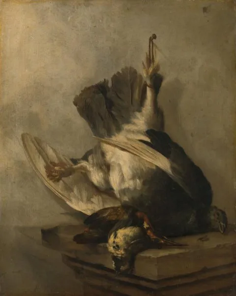 Cornelis van Lelienbergh, Still Life with Woodpecker and Snipes