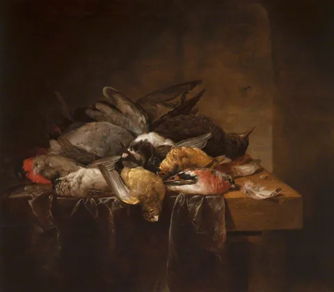 Cornelis van Lelienbergh, Dead Song Birds on a Table