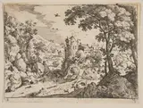 Jacob Savery, I, Stream between Rocky Hillside and Castle, from Landscapes