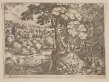 Jacob Savery, I, Tavern to Right of a Path, from Landscapes