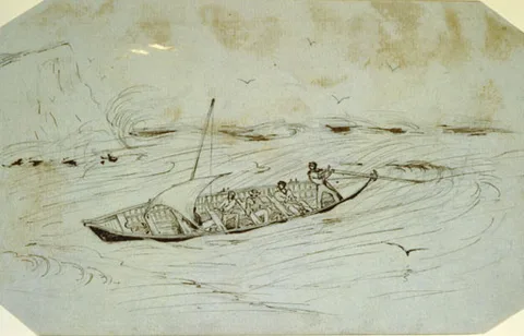 Charles Heaphy, Scudding into Putiki, August 7, 1849