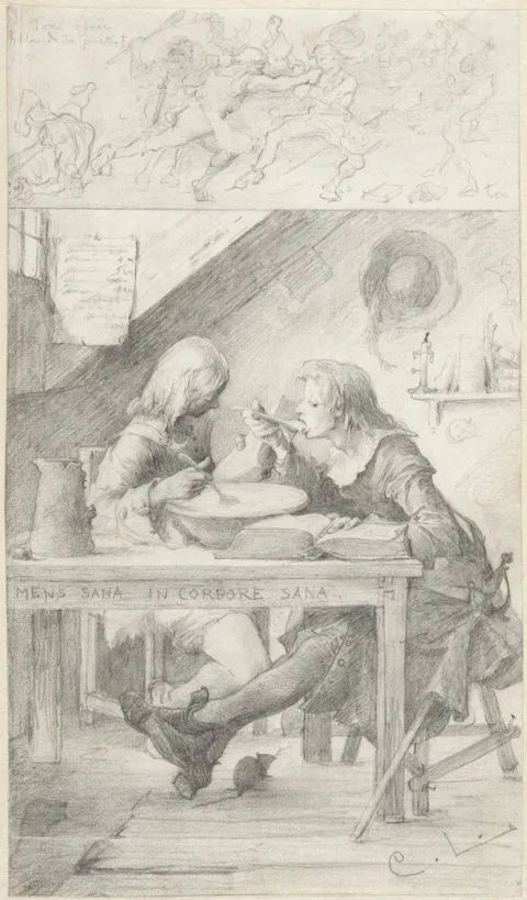 Carl Larsson, Skolgossar och studenter