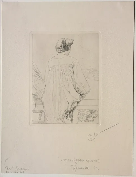 Carl Larsson, Lisbeth, Seen from Behind