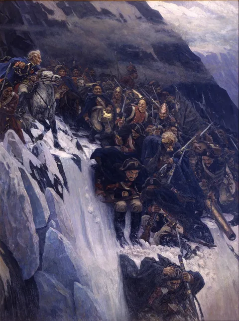 Vasily Surikov, Suvorov Crossing the Alps in 1799