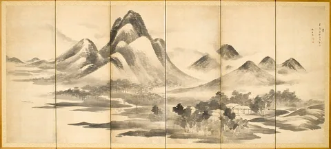 Yosa Buson, Landscape in 'Mi' Style
