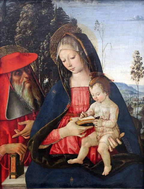 Pinturicchio, Madonna and Child with Saint Jerome