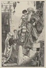 Ford Madox Brown, Elijah and the Widow's Son, from "Dalziels' Bible Gallery"