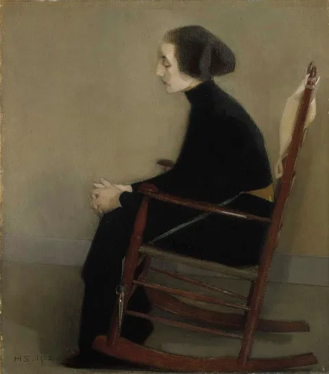 Helene Schjerfbeck, The Seamstress (The Working Woman)