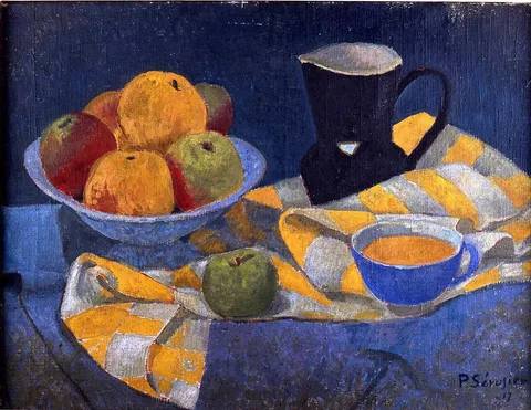 Paul Sérusier, Apples on a blue background