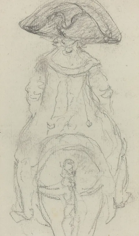 Vivant Denon, A Horseman Wearing a Grande Cockade [verso]