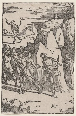 Domenico Beccafumi, The Metals Fleeing from Vulcan
