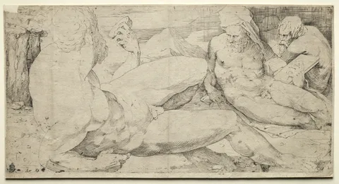 Domenico Beccafumi, Three Male Nudes