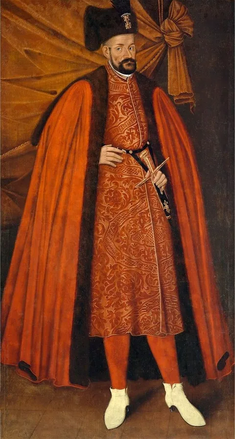 Jost Amman, Portrait of Stephen Bathory (detail).