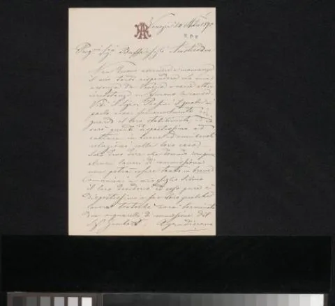 Antonio Rotta, Brief aan Frans Buffa en Zonen