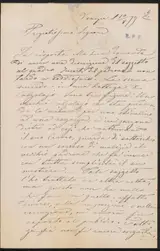 Antonio Rotta, Brief aan Frans Buffa