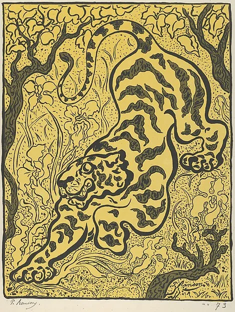 Paul Ranson, Tiger in the Jungle, from "L'Estampe Originale"