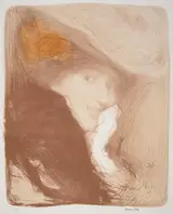 Edmond Francois Aman-Jean, La Rieuse: Madame Albert Besnard