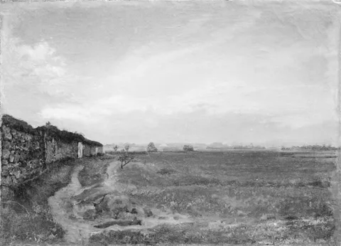 Lorenz Frølich, Landscape (in the Barbizon district?)