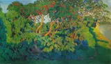 Konstantin Yuon, The elderberry bush. Pskov