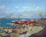 Konstantin Yuon, The Volga docks
