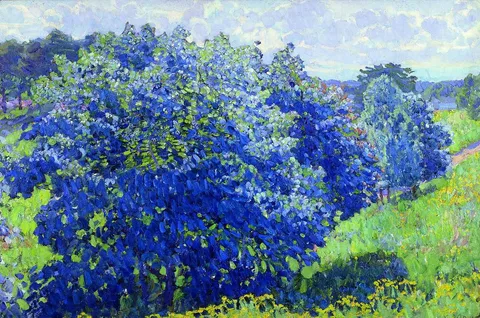 Konstantin Yuon, The blue bush