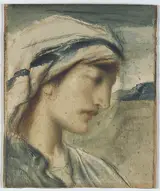 Simeon Solomon, Figure with head scarf