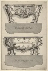 François de Cuvilliés, Designs for Two Commodes , from 'Livre de differents dessein de Comodes'