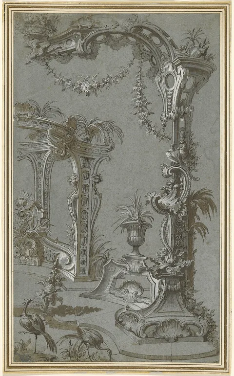 François de Cuvilliés, A Rococo Garden Trellis and Gazebo
