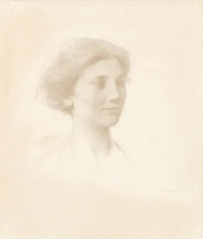 Thomas Dewing, Head of a Girl