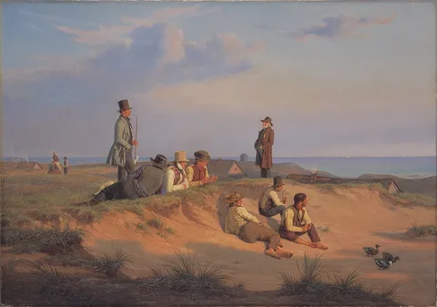 Martinus Rørbye, Men of Skagen on a Summer Evening in Fair Weather