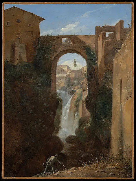François Marius Granet, Ponte San Rocco and Waterfalls, Tivoli