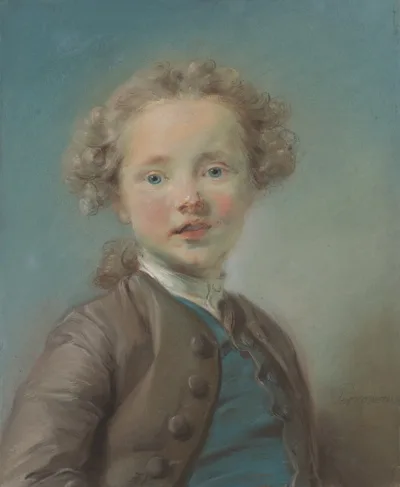 Jean-Baptiste Perronneau, Portrait of a Young Boy with Blue Eyes