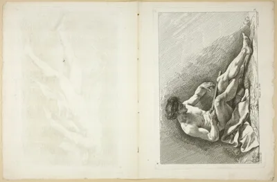 Jean-Baptiste Perronneau, Page 46 and Page 47, from Second Livre de Figures d’Académies Gravées en Partie par les Professeurs de l’Académie Royale