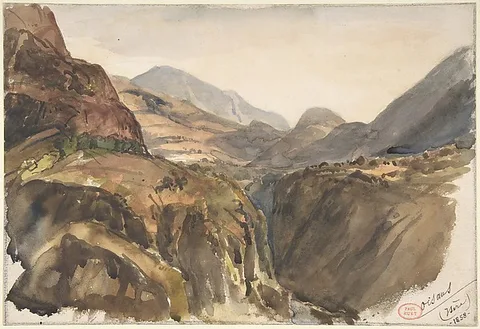 Paul Huet, Mountain View at Oisans (Isère)