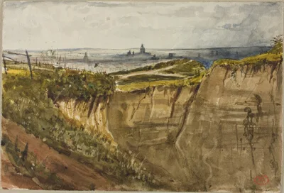 Paul Huet, View of Paris, from Meuden