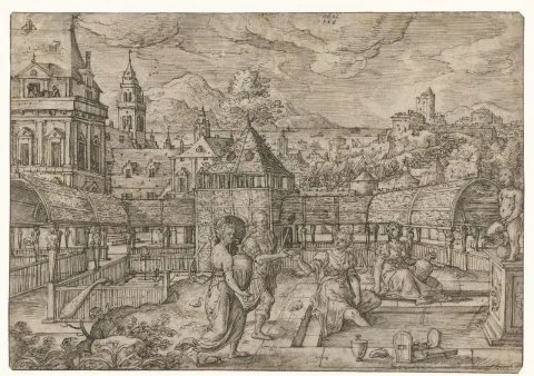 Hans Bol, Bathseba ontvangt het bericht van Uria