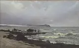 Carl Locher, Der læsses tang ved Hornbæk Strand