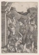 Agostino Veneziano, Tarpeia Crushed by the Sabines