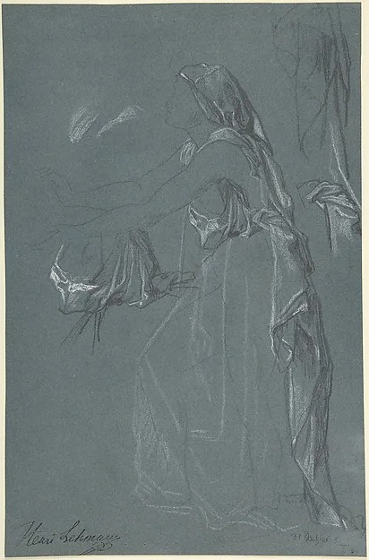 Henri Lehmann, Study for the figure of Sarah in the now-lost painting, "Tobias Brings His Bride Sarah to the House of His Father, Tobit"