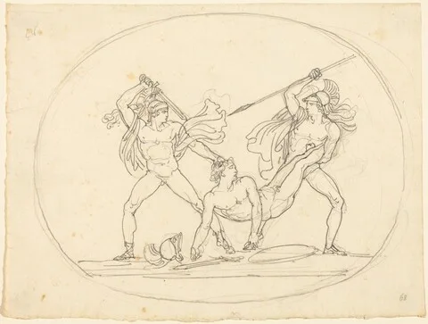 Bartolomeo Pinelli, Two Ancient Warriors Fighting over a Dead Comrade