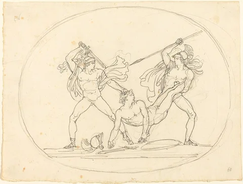 Bartolomeo Pinelli, Two Ancient Warriors Fighting over a Dead Comrade