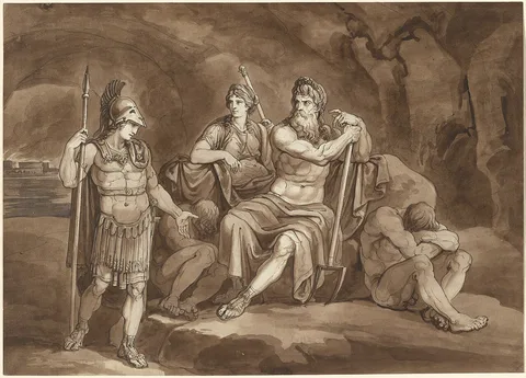 Bartolomeo Pinelli, Telemachus Requests Permission from Pluto to Seek His Father in the Underworld