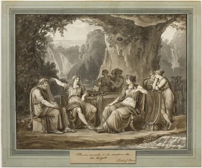 Bartolomeo Pinelli, Telemachus Relates His Adventures to the Goddess Calypso, from The Adventures of Telemachus, Book 1
