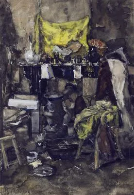 Suze Robertson, Corner of the artist's studio