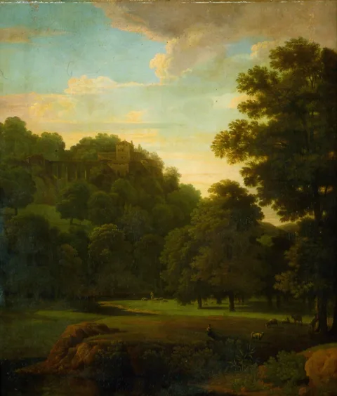 Jean-Victor Bertin, Landscape with Bathers and Shepherds