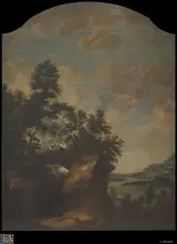 Lucas Achtschellinck, Landscape with Saint Benedict