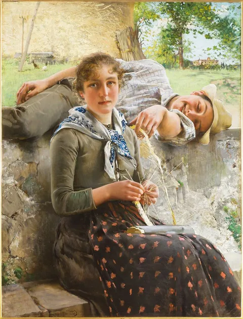 Vittorio Matteo Corcos, Stella and Piero