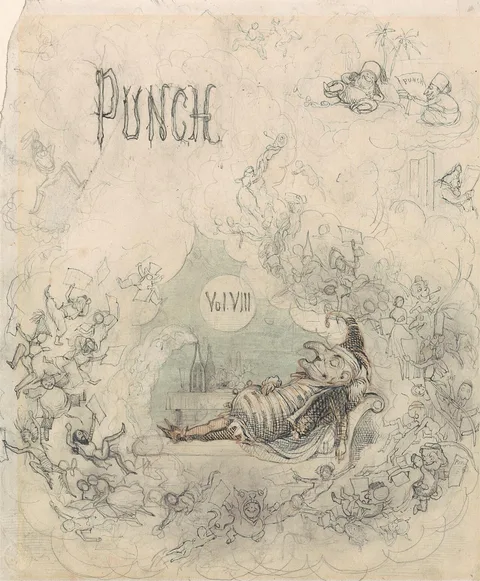 Richard Doyle, Title page for Punch, vol. VIII